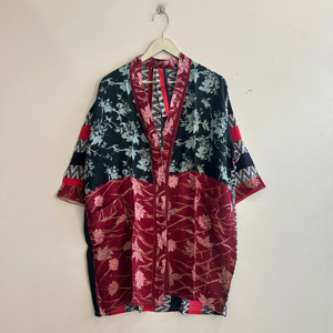 Lot de kimonos indiens en pure soie, peignoirs japonais confortables et doux en soie, robes de chambre florales, tenues de plage, vêtements de nuit pour la maison en été - Product Image 1