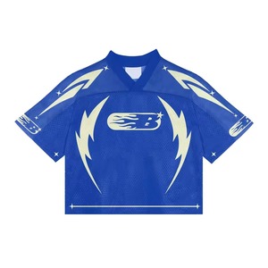 Maillot de football américain vierge en mesh, style hip-hop, pour entraînement sportif, pour adultes et jeunes - Product Image 3