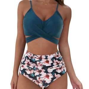 Best Design Women's Custom High Quality Tankinis 1 Piece Bikini Sets Spandex/Polyester Low Price for Online Sale - Product Image 5