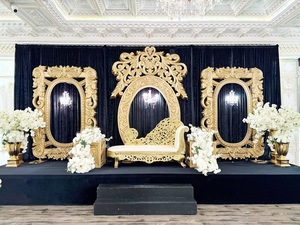 Mandap เสาไฟเบอร์กลาสงานแต่งทันสมัย,Mandap เสาไฟเบอร์กลาสสีขาวสีทองสำหรับงานแต่งงาน - Product Image 6