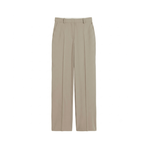 Pantalones Oxford Casuales Beige para Hombre, Cintura Media, Cierre de Botones, Corte Recto, Antiarrugas, Algodón de Peso Medio, Transpirables, Color Sólido, Lavado a la Piedra - Product Image 2