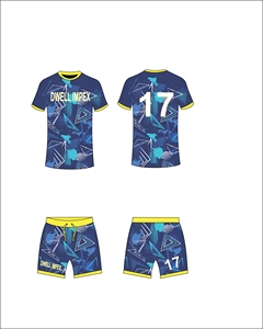 Nouvel ensemble de maillot de football personnalisé avec logo imprimé, manches courtes, léger, séchage rapide, 100% polyester, conception OEM, fabrication en usine - Product Image 1