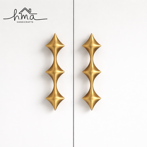 Tirador moderno de latón para puerta de armario, forma geométrica de diamante, tirador de lujo para muebles, herrajes para puertas de armario y cajones - Product Image 1