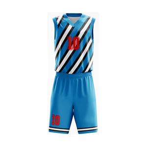 Conjunto de Uniforme de Baloncesto Sublimado Personalizado para Hombres y Jóvenes, Camisetas y Pantalones Cortos de Entrenamiento de Equipo de Tela de Malla Transpirable, Alta Calidad - Product Image 1