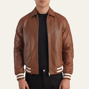 Custom Men Letterman Baseball Varsity <b>Jacket</b> Wool <b>Leather</b> Sleeve College Fashion Coat OEM ODM Factory Sample Service - Product Image 3