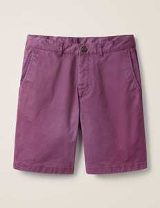 Shorts Bermuda en Coton Violet pour Homme, Taille Mi-Haute, Fermeture Boutonnée, Couleur Unie, Tissu Oxford Respirant, Décontracté - Product Image 3