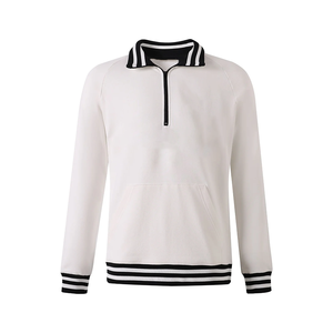 Sudadera Personalizada al por Mayor con Estampado Frontal, Lavado Ácido, Bordado Phi, Cierre de Cremallera de Cuarto, Poliéster/Algodón, Marca Privada - Product Image 1