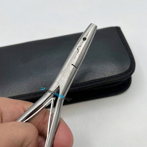 Pince à extensions capillaires multifonctionnelle en acier inoxydable courbée à 1 trou, écologique, pour extensions de cheveux naturels, trou de 3 mm - Product Image 3