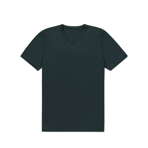 T-shirt en laine mérinos pour homme, col en V, personnalisé en usine - Product Image 6