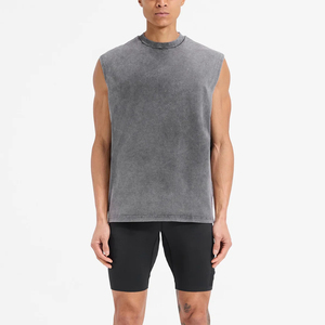 Débardeur de sport léger et respirant, coupe oversize, sans manches, tricoté uni, pour usage décontracté, personnalisable, nouvelle collection - Product Image 1
