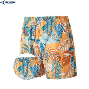Shorts de bain pour hommes personnalisés OEM, séchage rapide, écologiques, respirants, avec cordon de serrage, en polyester, vêtements de plage - Product Image 2
