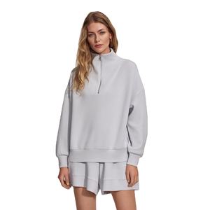 Sweat-shirt à capuche demi-fermeture éclair personnalisé pour femmes en coton délavé Streetwear Pullover Baggy Sweatshirt pour l'automne et l'hiver - Product Image 3