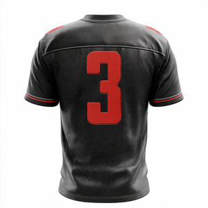 Camiseta de Fútbol Sublimada Deportiva 100% Poliéster con Número de Equipo, Camisetas de Fútbol con Cuello en V, Camisetas de Fútbol Estampadas - Product Image 3