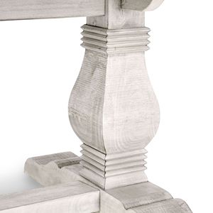 Caleb 94\" Distressed Ivory <b>Dining</b> <b>Table</b> - Product Image 5