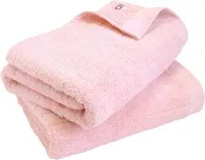 [Großhandels produkte] HIORIE Imabari Handtuch Baumwolle 100% Fuwarib Badet uch 60*120cm 450GSM Soft Twisted Yarn Rib Design Pink