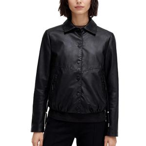 Blouson Bomber en Cuir Véritable Écologique pour Femme, Coupe Ample Décontractée, Style Vintage, Printemps Hiver - Product Image 5