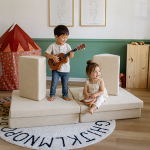 Factory Wholesale Modular <strong>Foam</strong> Children's Play <strong>Sofa</strong> Set with Convertible Design for Indoor Playroom and Bedroom Use - Product Image 2