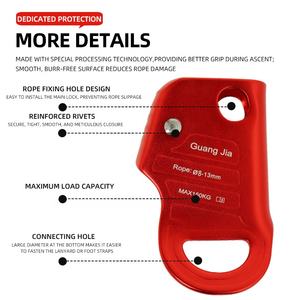 Ascenseur de corde léger sans poignée, dispositif antidérapant pour l'escalade et la sécurité des travaux en hauteur et le matériel de sauvetage - Product Image 3