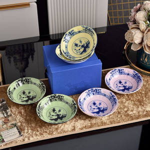 Nuevo Modelo Europeo de Vajilla de Cerámica Ecológica, Juego de Tazones para Ensalada de 5.75 Pulgadas para Uso Doméstico y Fiestas - Product Image 1