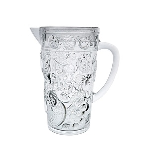 Pichet en plastique de conception de raisin acrylique sans BPA de 2300ml avec couvercle - Product Image 1