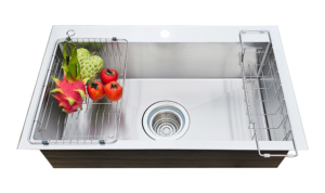Évier de cuisine simple en acier inoxydable 304, large et gaufré, fait main, en vente directe d'usine du Vietnam à prix avantageux - Product Image 6