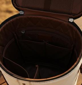 Sac à dos en cuir véritable avec fermeture éclair, grand sac de voyage pour ordinateur portable, sacs d'école multifonctions, capacité de 20 à 35L, unisexe HNBP-0039 - Product Image 2