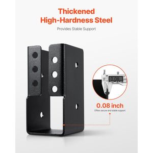 Supporti per Travi in Acciaio da Esterno 2x4 Pollici, Staffe a Flangia Nascosta con Viti 1.93 X 3.62, Supporto per Travi Nascosto - Product Image 3