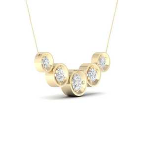 จี้เพชรทรงห้าเหลี่ยมแบบฝังขอบเพชรเม็ดเล็ก 10K/14K/18K ทองคำ 925/935 เงินแท้ - เครื่องประดับอินเทรนด์สำหรับวันครบรอบและงานหมั้น - Product Image 2