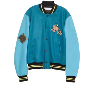Vestes universitaires sur mesure en laine/polyester avec broderies et écussons chenille personnalisés – Modèle devant uni pour écoles et universités - Product Image 6