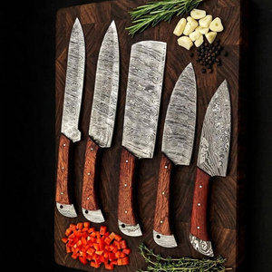 Collection de couteaux de cuisine en acier Damas, outils de cuisson complets pour la préparation alimentaire professionnelle, cuisine à domicile, restaurants - Product Image 5