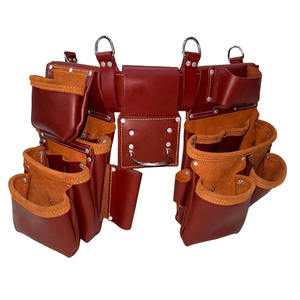 Cinturón de herramientas de cuero de lujo personalizado al por mayor para electricistas, cinturón de herramientas de cuero industrial profesional para contratistas en venta - Product Image 6