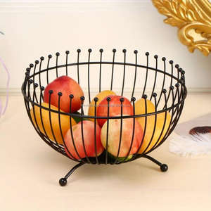 Corbeille à fruits de luxe Style nordique moderne or fini mariage panier métallique décoratif présentoir de fruits Base en marbre nouveau par TCD - Product Image 2