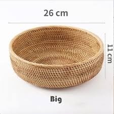 HOT SELLING Nested 3-Piece Rectangular Rattan Tray with <b>Handles</b> Handwoven Natural Wood <b>Wicker</b> <b>Basket</b> for Serving - Product Image 3