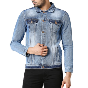 Outfitize International Wholesale Oversized <b>Denim</b> Jacket Men Streetwear Drop Shoulder Baggy Fit Blue Jean <b>Coat</b> - Product Image 2