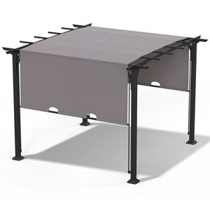 Pergola e Gazebo da Esterno Grigio 3x3 Metri - Product Image 4