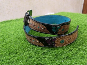 Hot Selling Handmade Men's Party Casual Belt Full Grain Cow Hide Alloy <b>Skull</b> Buckle Animal Print High Strength Lightweight - Product Image 2