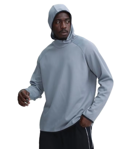 Quick Dry Sports <b>Hoodie</b> Men's <b>Thumb</b> <b>Hole</b> Lightweight Pullover Running Fitness Training Custom Activewear Wholesale Manufacturer - Product Image 5
