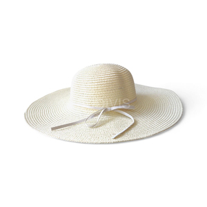 Chapeau Fedora Souple en Polyester pour Femme, Conception Personnalisée, Bord Large Réglable, Ruban Noir, Accessoire d'Été pour Plage et Extérieur - Product Image 6