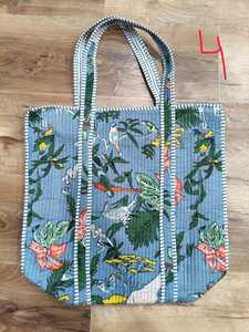 Sac fourre-tout matelassé en coton pour femme, imprimé vintage, grand format, doublure en toile lavable, petit sac à bandoulière pour le marché/l'épicerie, usage quotidien - Product Image 3