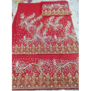 Luxury Fashion Embroidery <b>Fabric</b> For Boutique High Density Sequins Embroidered Net <b>Fabric</b> At Bulk Price - Product Image 1