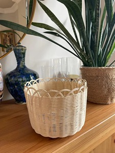 Panier porte-revues en rotin tressé éco-responsable, paniers de rangement faits à la main, naturels, modernes, multifonctionnels, fabriqués à Hanoï au Vietnam - Product Image 4