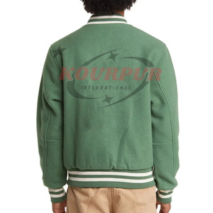 Nouvelle arrivée : veste varsity pour homme, couleur foncée, style zippé et poches, tendance et confortable, prix de gros. - Product Image 2