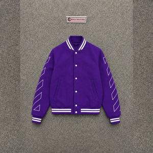 Blouson universitaire décontracté violet pour homme – Coupe régulière, style streetwear, idéal pour l'automne – Veste de mode universitaire haut de gamme, confort optimal - Product Image 5