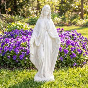 Estatua de la Virgen María para Jardín de 31.5 Pulgadas, Escultura Religiosa de MgO Resistente a la Intemperie para Decoración Interior y Exterior - Product Image 1