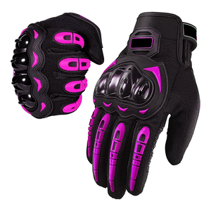 Guantes Deportivos de Motociclismo hasta la Muñeca, Negros y Morados, Material PU, Transpirables, para Ciclismo y Uso en Exteriores, Cuatro Estaciones, Dedos Completos, Gran Venta - Product Image 1
