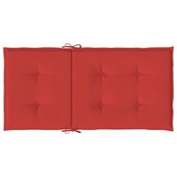 4pcs coussins de chaise de jardin rouge 39.4 "x 19.7" x 1.2 "oreillers et coussins d'extérieur en tissu Oxford