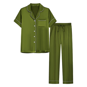 Ensemble de pyjamas en coton confortable pour femmes, vêtements de nuit légers, tenues d'intérieur tendance, fabrication en marque blanche - Product Image 2