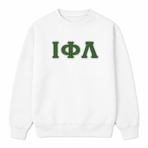 Sudadera blanca de la hermandad Iota Phi Lambda, ropa con letras griegas, top informal con cuello redondo para mujer, calidad premium - Product Image 5