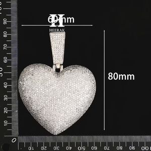 Collier pendentif en diamant en forme de cœur de luxe, or 14K/18K, diamant cultivé en laboratoire/diamant naturel, fournisseur de bijoux en gros - Product Image 4