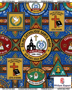 Customized African Wax Print Fabric Manufacturer Church Anniversary Convention Celebration Uniform Fundraising Textile Supplier - Product Image 2